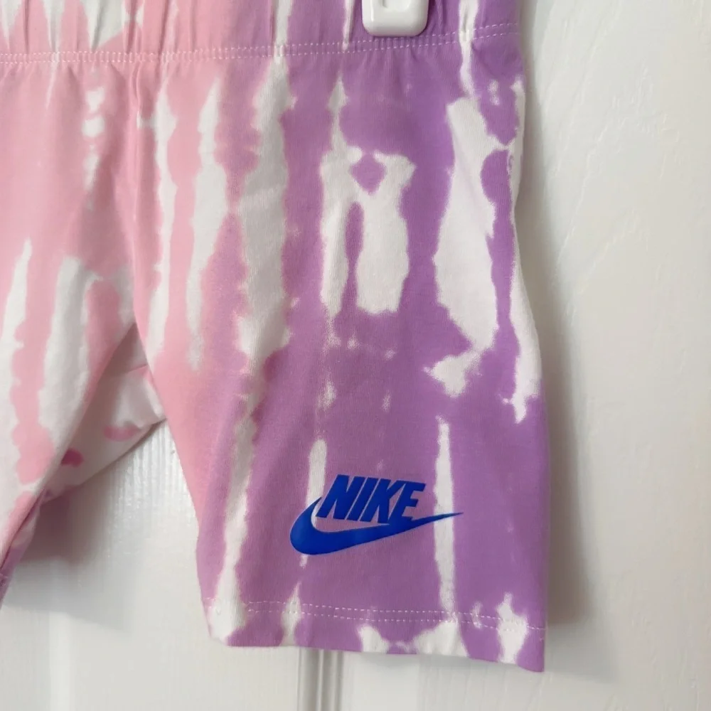 Nike Lavender and Pink Tie-Dye Shorts